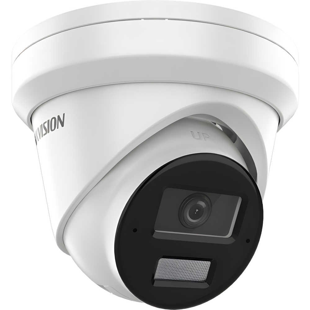 [Dual Light + 2 Micrófonos Integrados] Turret IP 8 Megapixel (4K) / Lente 2.8 mm / 30 mts Luz Blanca + 30 mts IR / ACUSENSE / Exterior IP67 / WDR 120