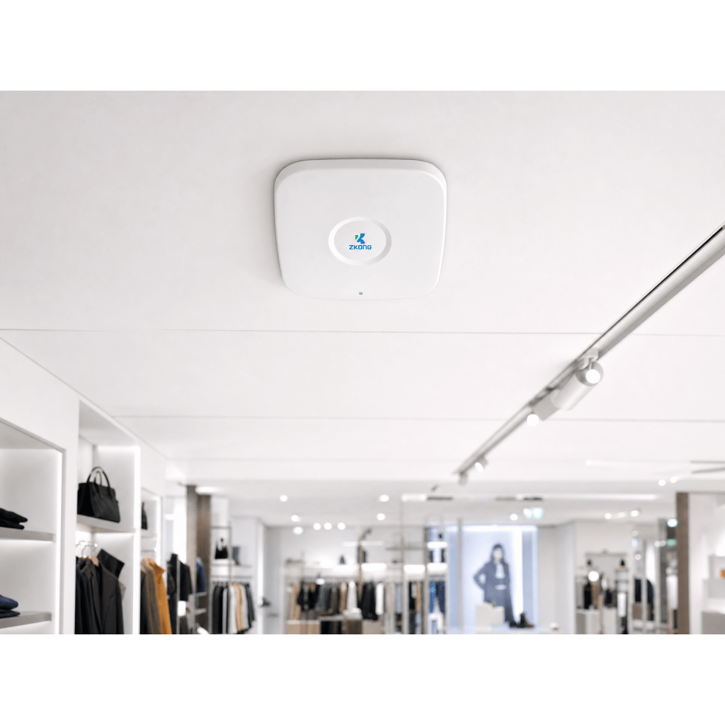 Estación Base BLE Montaje en Techo / Bluetooth 5.0 / Wi-Fi 802.11ac / Hasta 5000 Etiquetas ESL / Cobertura 30+ Metros / PoE 802.3af / Montaje Techo y
