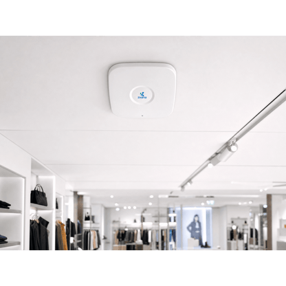 Estación Base BLE Montaje en Techo / Bluetooth 5.0 / Wi-Fi 802.11ac / Hasta 5000 Etiquetas ESL / Cobertura 30+ Metros / PoE 802.3af / Montaje Techo y