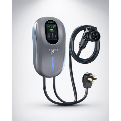 Estación de Carga para Vehículos Eléctricos / 40 A / 9.6 kW / Conector Tipo 1 (SAE J1772) / 110-240 V AC / Pantalla LCD 4.3 in (10.9 cm) / WiFi / APP