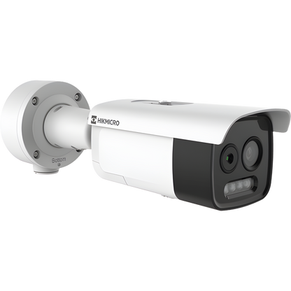 (HIKMICRO) Cámara Bala IP Bi-Espectral / Térmica (256 X 192 / 3.6 mm) + Óptica (5 MP / 4.3 mm) / IA GUANLAN / Rango: -20°C a 650°C / 2°C Tolerancia