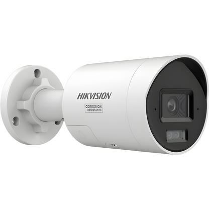 [Dual Light + ColorVu 3.0 + HikAI] Bala IP 4 Megapixel / Lente 2.8 mm / 40 mts IR + Luz Blanca / 2 Microfonos Integrados / Exterior IP67 / Estrobo