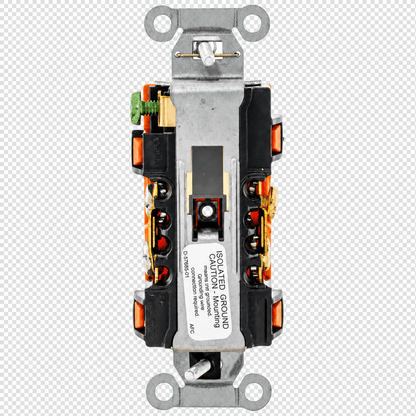 Contacto Dúplex Grado Comercial / 20A 125V / Conexión a Tierra Aislada / 2 Polos 3 Hilos / NEMA 5-20R / Color Naranja