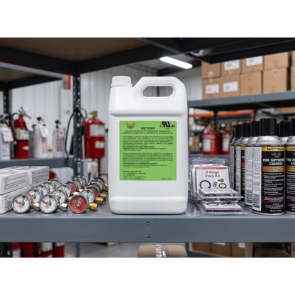Galón para recarga de agente liquido, 6 L (1.6 gal), para extintores de cocina clase K, compatible con WC6L.