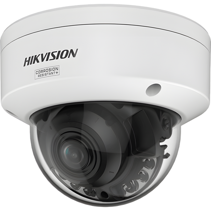 [Dual Light + ColorVu 3.0 + HikAI] Domo IP 4 Megapixel / Lente Mot. 2.8 a 12 mm / 40 mts IR + Luz Blanca / Exterior IP67 / WDR 130 dB / ACUSENSE 3.0