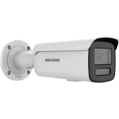 [Dual Light + ColorVu 3.0 + HikAI] Bala IP 4 Megapixel / Lente 4 mm / 60 mts IR + Luz Blanca / Exterior IP67 / WDR 130 dB / ACUSENSE 3.0 / Metal