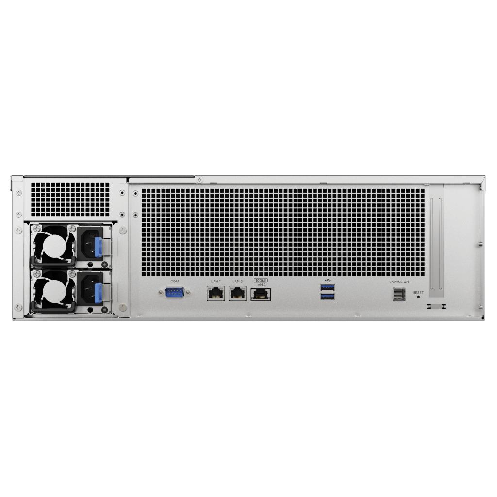 Servidor de Almacenamiento RackStation RS2825RP+ | 16 Bahías | 3U | Hasta 560 TB | Rendimiento 3,519/1,790 MB/s | Fuentes de Alimentación Duales |