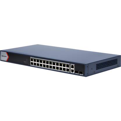 Switch Gigabit PoE+ / Administrable / 24 Puertos 1000 Mbps PoE+ / 2 Puertos 1000 Mbps Uplink / 2 Puertos SFP Uplink / Configuración Nube desde