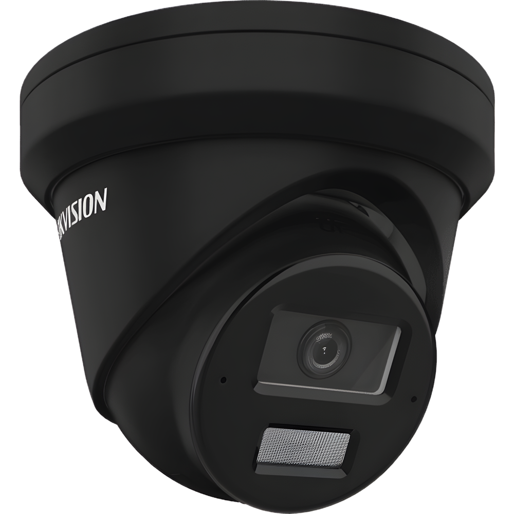 [Dual Light + 2 Micrófonos de Doble Matriz] Turret IP 4 Megapixel / Color Negro / Lente 2.8 mm / 30 mts Luz Blanca + 30 mts IR / ACUSENSE / Exterior