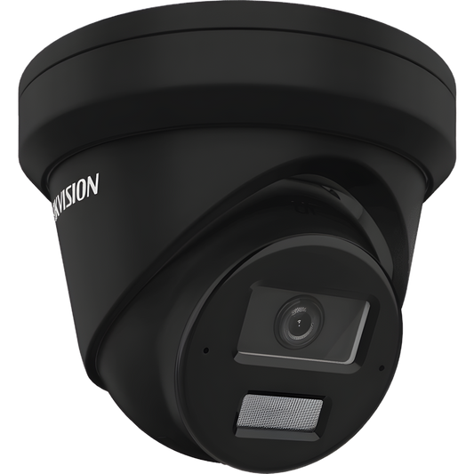 [Dual Light + 2 Micrófonos de Doble Matriz] Turret IP 4 Megapixel / Color Negro / Lente 2.8 mm / 30 mts Luz Blanca + 30 mts IR / ACUSENSE / Exterior