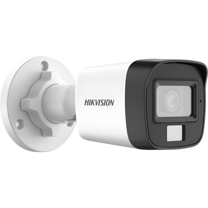 [Dual Light + ColorVu] Bala TURBOHD 3K (5 Megapixel) / Lente 2.8 mm / 30 mts IR + 20 mts Luz Blanca / Gran Angular 104.9° / Exterior IP67 / Micrófono
