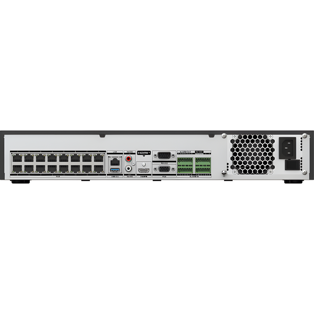 [Acusearch] NVR 12 Megapixel (4K) / 32 canales IP / 16 Puertos PoE+ / Reconocimiento Facial / AcuSense (Evita Falsas Alarmas) / 4 Bahías de Disco