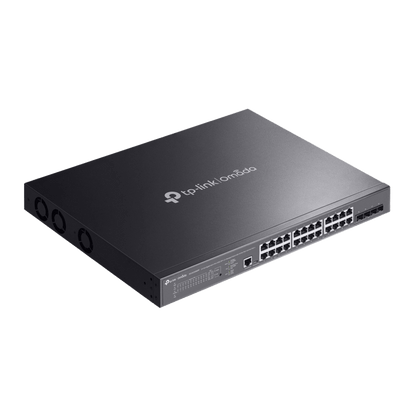 Switch L2+ Gestionado Omada / 24 Puertos Gigabit RJ45 + 4 Puertos 10G SFP+ / 16 Puertos PoE+ (30W) + 8 Puertos PoE++ (90W) / 128 Gbps Capacidad