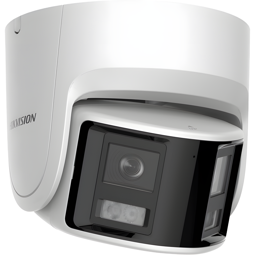 [FlexVu] [PROTECCIÓN ACTIVA] Turret IP 4 Megapixel / 2 Lentes de 2.8 mm (Imagen Panorámica 180°) / 30 mts IR / Exterior IP67 / Luz Intermitente y