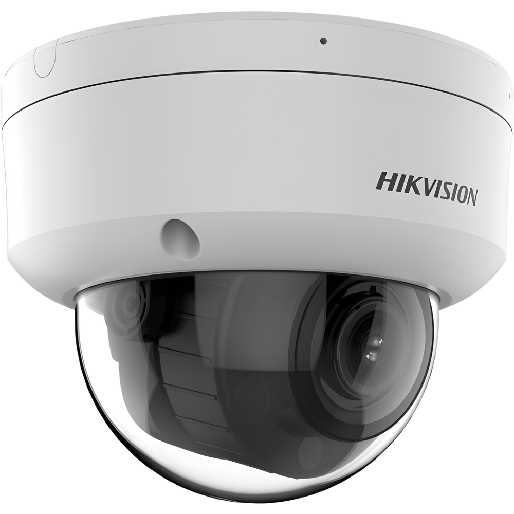 [Dual Light + 2 Micrófonos Integrados] Domo IP 4 Megapixel / Lente Mot. 2.8 a 12 mm / 40 mts Luz Blanca + 40 mts IR / ACUSENSE / Exterior IP67 / IK10