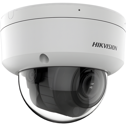 [Dual Light + 2 Micrófonos Integrados] Domo IP 4 Megapixel / Lente Mot. 2.8 a 12 mm / 40 mts Luz Blanca + 40 mts IR / ACUSENSE / Exterior IP67 / IK10