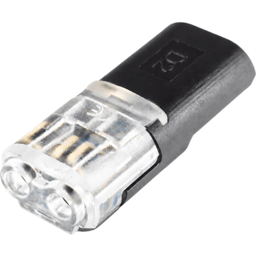 Bolsa con 25 conectores / Enchufables / Para 2 cables / compatibles en calibre 22 al 18 AWG