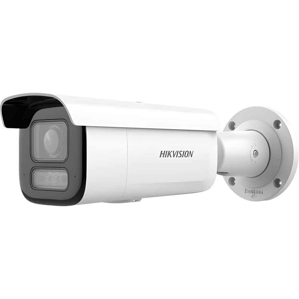 [Dual Light + 2 Micrófonos Integrados] Bala IP 2 Megapixel / Lente Mot. 2.8 a 12 mm / 60 mts Luz Blanca + 60 mts IR / ACUSENSE / Exterior IP67 / IK10