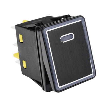 Interruptor tipo Switch con Led Color Rojo / IP65 / Diseño Industrial con panel de Aluminio / NO, COM, NC / Terminales tipo F1