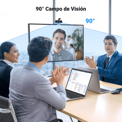 Cámara Web HD USB / 1080p 30 FPS / Campo de Visión 85° / Micrófonos Duales Omnidireccionales / Enfoque Fijo / Cable 2 m (6.6 ft) / Plug-and-Play