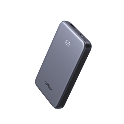 Power bank Ultradelgado 10000mAh / 20W Máximo / Puerto USB-C PD3.0 PPS / Puerto USB-A 22.5W / Batería Polímero de Litio / Pantalla Digital / Carga