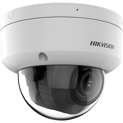 [Dual Light + 2 Micrófonos Integrados] Domo IP 6 Megapixel / Lente Mot. 2.8 a 12 mm / 40 mts Luz Blanca + 40 mts IR / ACUSENSE / Exterior IP67 / IK10