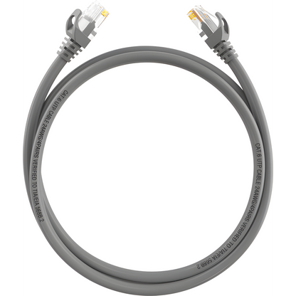 Cable de Parcheo (Patch Cord) / UTP / Cat. 6 (24 AWG) / 2 Metros (6.56 Pies) / Color Azul / Ideal para PoE+ / Interior