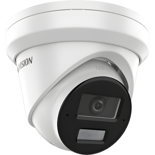 [Dual Light + 2 Micrófonos Integrados] Turret IP 6 Megapixel / Lente 2.8 mm / 30 mts Luz Blanca + 30 mts IR / ACUSENSE / Exterior IP67 / WDR 120 dB