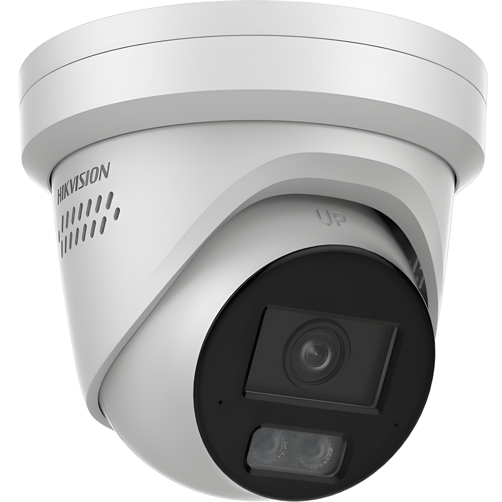 [Dual Light + ColorVu 3.0 + HikAI] Turret IP 8 Megapixel / Lente 2.8 mm / 30 mts IR + Luz Blanca / 2 Microfonos Integrados / Exterior IP67 / Estrobo