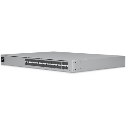 UniFi Switch USW-Pro-Aggregation, Capa 3 con 28 puertos SFP+ 10G y 4 SFP28 25G, 760 Gbps y pantalla táctil LCM 1.3''