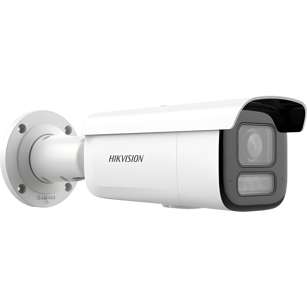 [Dual Light + 2 Micrófonos Integrados] Bala IP 4 Megapixel / Lente Mot. 2.8 a 12 mm / 60 mts Luz Blanca + 60 mts IR / ACUSENSE / Exterior IP67 / IK10