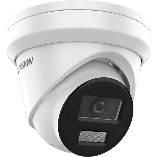 [Dual Light + 2 Micrófonos Integrados] Turret IP 4 Megapixel / Lente 2.8 mm / 30 mts Luz Blanca + 30 mts IR / ACUSENSE / Exterior IP67 / WDR 120 dB