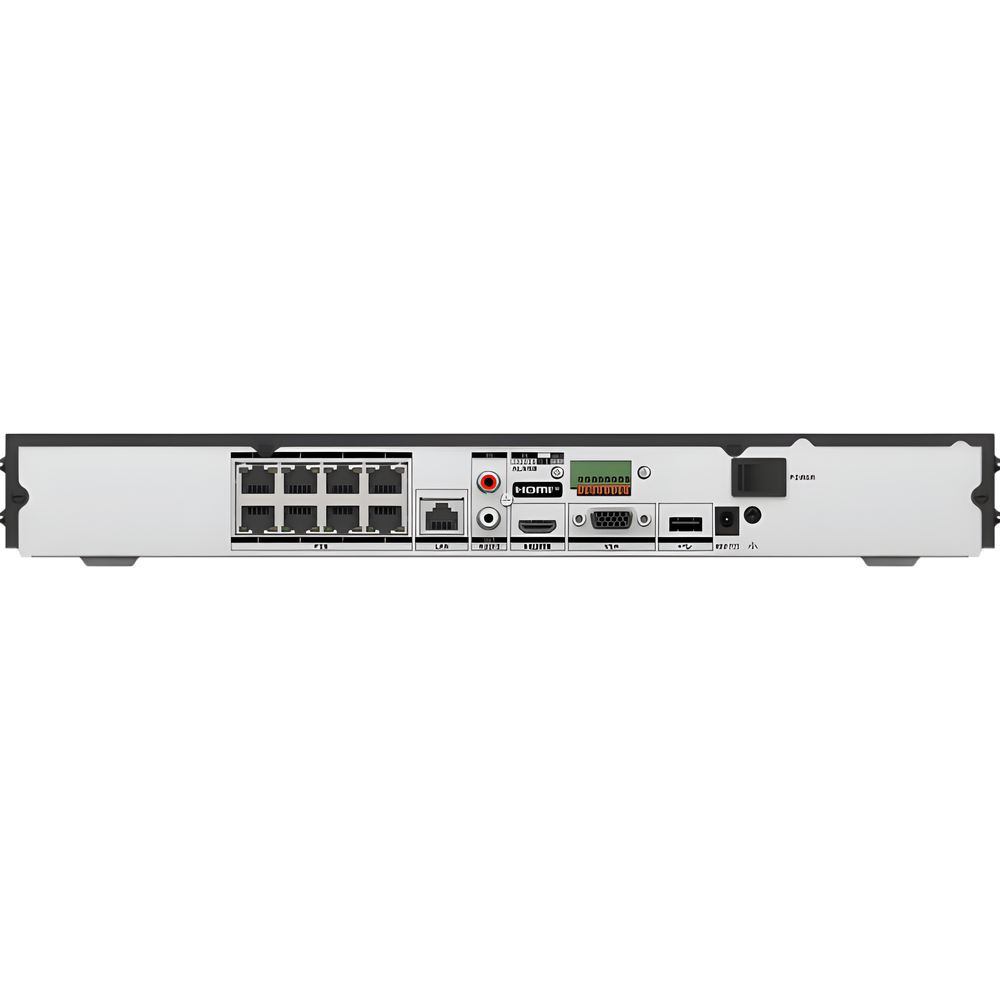 [Acusearch] NVR 12 Megapixel (4K) / 8 canales IP / 8 Puertos PoE+ / AcuSense (Evita Falsas Alarmas) / Reconocimiento Facial / 2 Bahías de Disco Duro