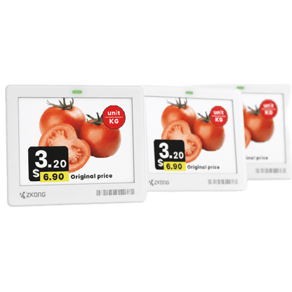 Etiqueta Electrónica de Estante ESL 4.2 Pulgadas / Pantalla EPD Matriz de Puntos 400x300 píxeles / 4 Colores (Negro, Blanco, Rojo, Amarillo) / BLE