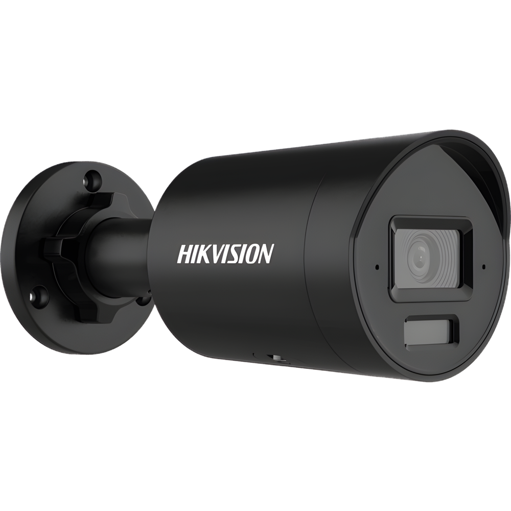 [Dual Light + 2 Micrófonos Integrados] Bala IP 4 Megapixel / Color Negro / Lente 2.8 mm / 40 mts Luz Blanca + 40 mts IR / ACUSENSE / Exterior IP67