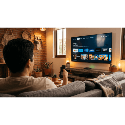 STB 4K Android con Google TV / Alto Rendimiento / Conexión Wi-Fi y por Cable / Control Remoto Bluetooth / Salida HDMI / APP Hik Connect Pre-instalada