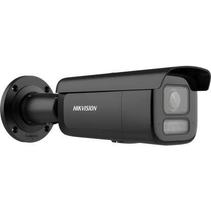 [Dual Light + 2 Micrófonos Integrados] Bala IP 2 Megapixel / Lente Mot. 2.8 a 12 mm / 60 mts Luz Blanca + 60 mts IR / ACUSENSE / Exterior IP67 / IK10