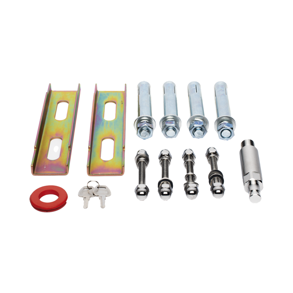 Kit COMPLETO Barrera Izquierda XBF Con Corona LED / Brazo de 3M / Incluye Sensor de Masa, Transformador, Lazo Magnético, Ancla, Fotoceldas y 2