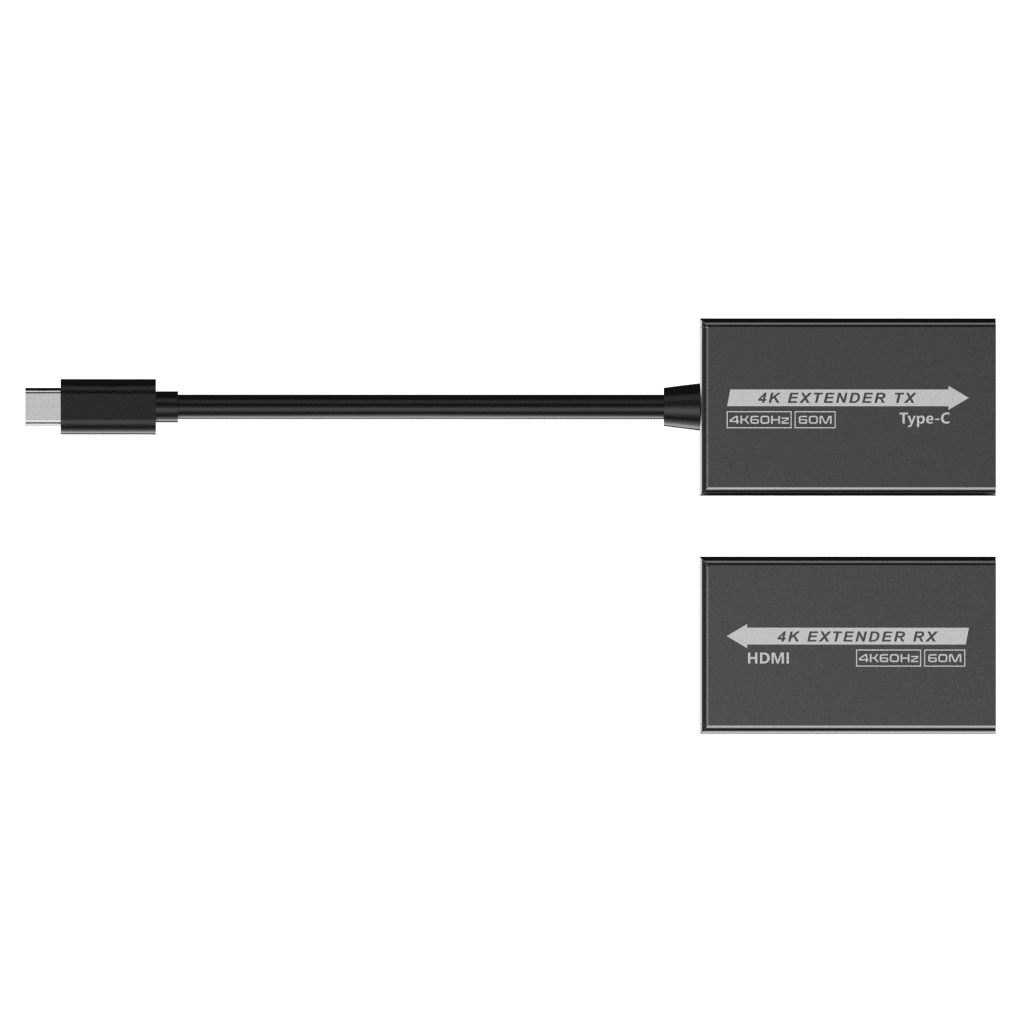Extensor Mini 4K120Hz USB-C a HDMI | Transmisión 18 Gbps | Distancia 60m 4K@60Hz | HDR10 / HDCP 2.2 | Protección ESD ±8KV | Alimentación por Fuente