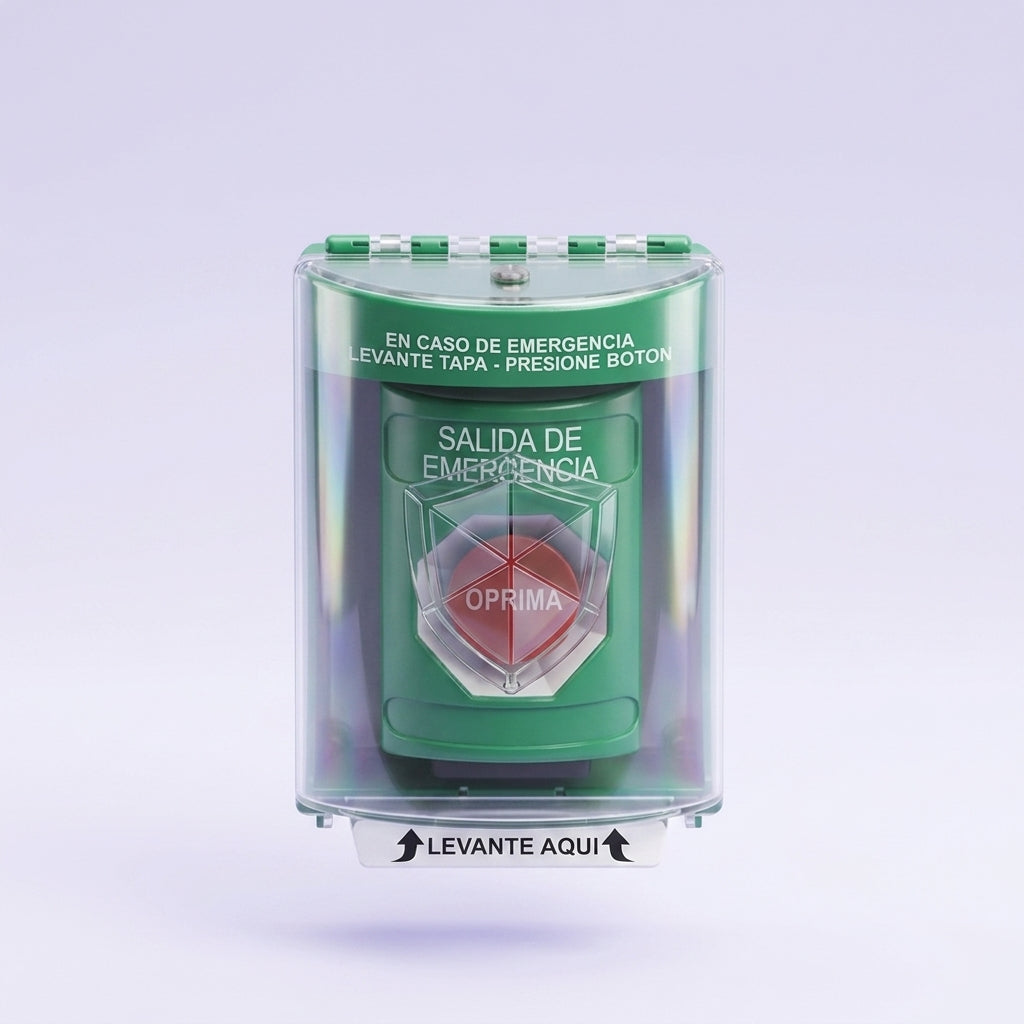Botón Multipropósito, Emergencia, Reset Con Llave, Español, Tapa De Policarbonato, 2 Relevadores forma C, Interior