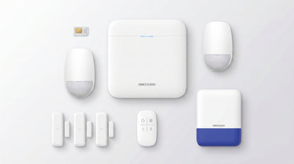 (AX PRO) KIT de Alarma AX PRO con GSM (3G/4G) / Incluye: 1 Hub / 2 Sensores PIR / 3 Contactos Magnéticos mini / 1 Control Remoto / 1 Sirena