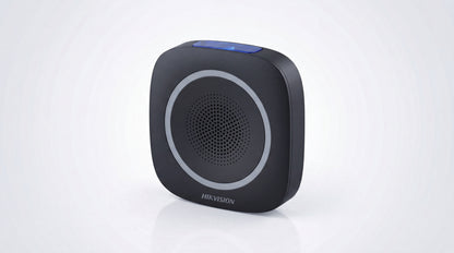(AX PRO) Sirena Inalámbrica Interior / Color Negro / 110 dB / Estrobo Color Azul