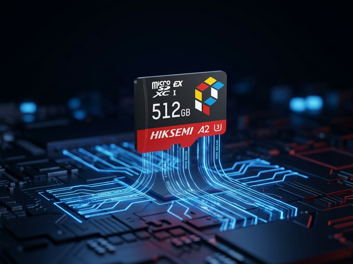 Tarjeta microSD Express 512G / 900 MB/s Lectura / 620 MB/s Escritura / PCIe Gen 3x1 + NVMe / U3 A2 EX / Compatibilidad UHS-I UHS-II