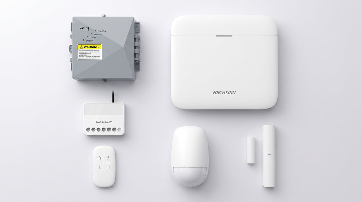 (AX PRO + YONUSA) KIT de Alarma AX PRO / Incluye: 1 Hub con bateria de respaldo / 1 Energizador 2500Mts Lineales / 1 Relevador 0 a 36 Vcc (Max. 5 A)