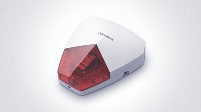Sirena Estrobo Cableada Hikvision DS-PS1-R / 105 dB / LED Rojo / IP54 / 12V CC / Compatible con Paneles de Alarma