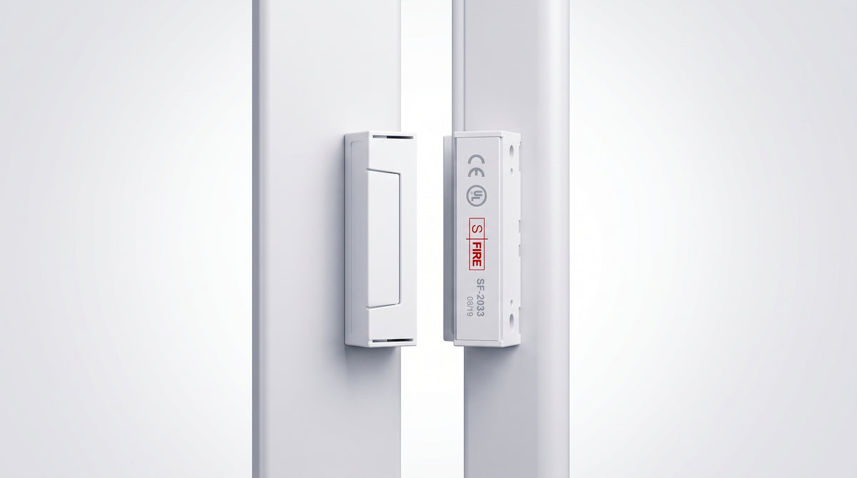 Contacto Magnético para Puertas y Ventanas / GAP 30 mm (1.18 in) / Blanco / Switch NC / 12 VCC
