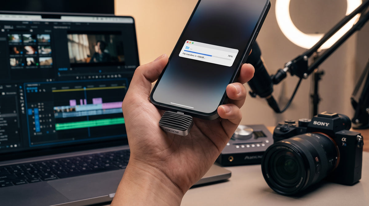 Memoria USB-C SSD 256 GB / 450 MB/s Lectura / 400 MB/s Escritura / Ultra Compacta 2.8 g / OTG para Creadores de Contenido