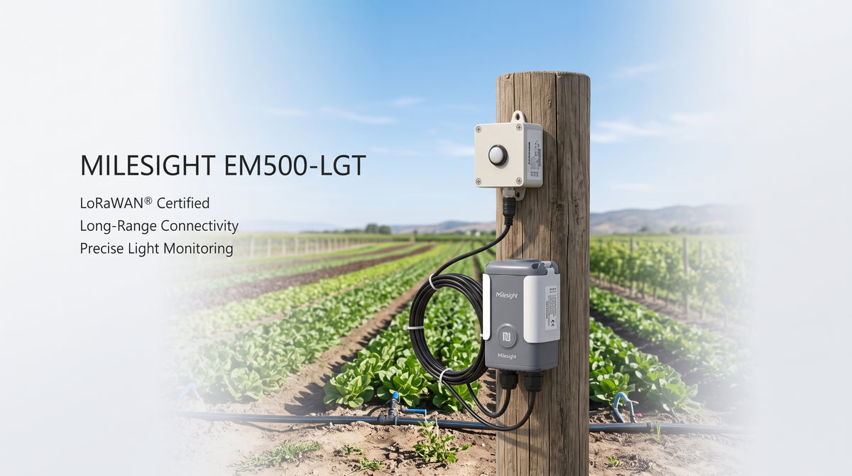 Sensor Inteligente de Iluminación LoRaWAN / Monitoreo de Luz Ambiental / IP67 / Batería 10 Años / para Automatización (BMS)