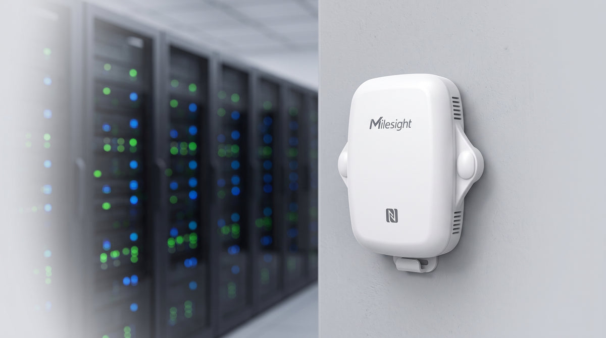 Sensor IoT de Temperatura y Humedad LoRaWAN / Alta Precisión ±0.3°C / IP67 / Batería hasta 10 Años / Memoria Local / para BMS y Cuartos Críticos