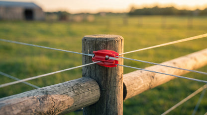 Aislador de Esquina Rojo para Cercos Eléctricos / 18 kV / Resinas Vírgenes / Resistencia 7.5-10.2 kg / Anti UV / 66 mm x 31.6 mm